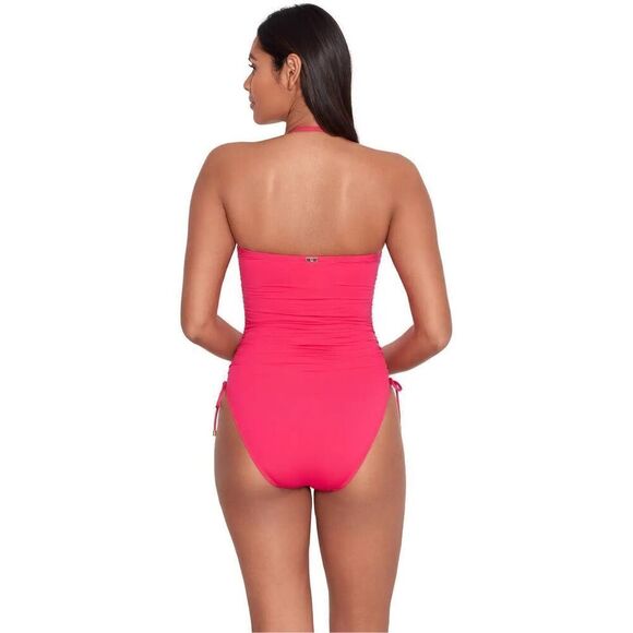 Lauren Ralph Lauren. Beach Club Solids Ruched Strapless One Piece NEW NWT - Picture 2 of 11